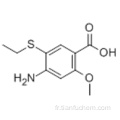 Acide benzoïque 4-amino-5- (éthylthio) -2-méthoxy-CAS 71675-86-0